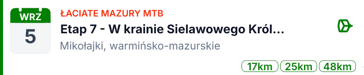 Rower · MTB · 5 września 2026 · Warmińsko-mazurskie