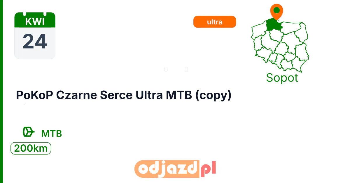 PoKoP Czarne Serce Ultra MTB — Rower · MTB, 24 kwietnia 2027, Sopot