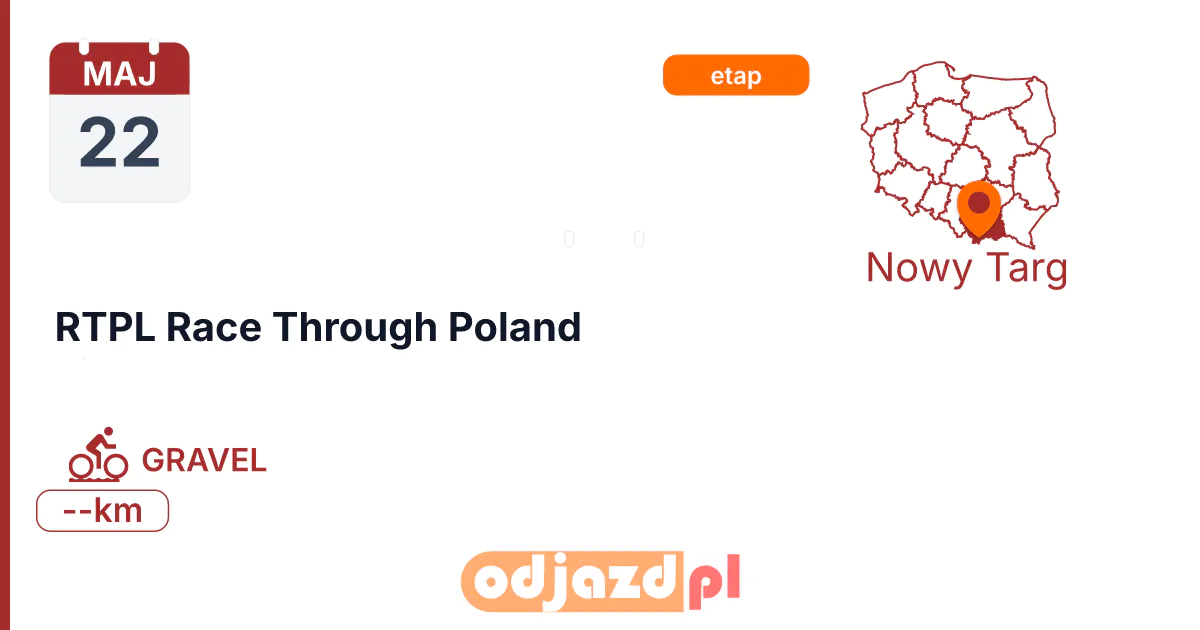 RTPL Race Through Poland — Rower · GRAVEL, 22 maja 2027, Nowy Targ