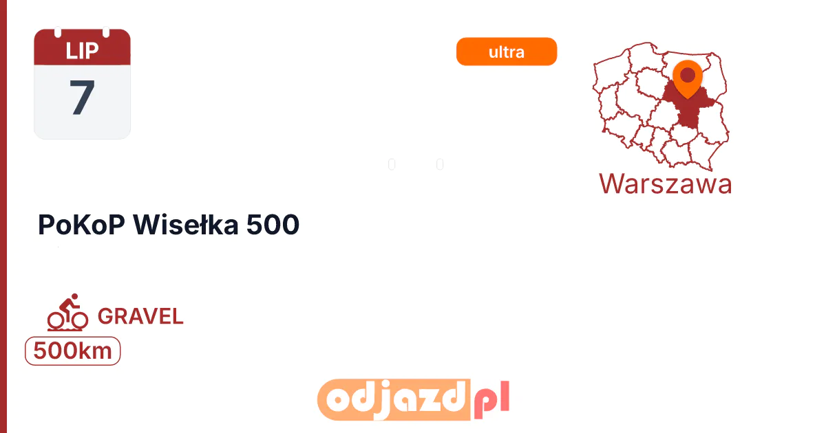 PoKoP Wisełka 500 — Rower · GRAVEL, 7 lipca 2027, Warszawa
