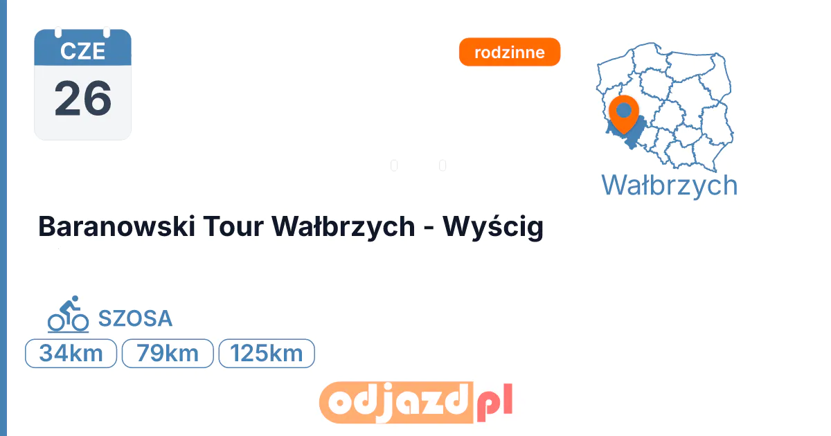Baranowski Tour Wałbrzych - Wyścig — Rower · SZOSA, 26 czerwca 2027, Wałbrzych
