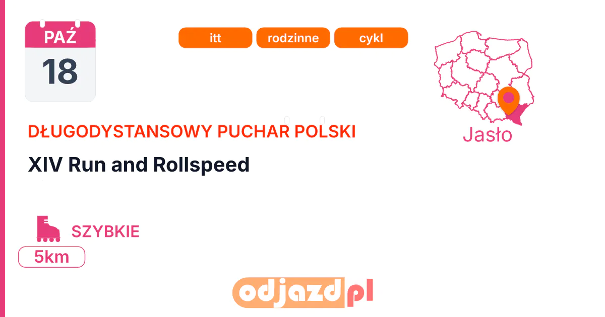 XIV Run and Rollspeed — Rolki · SZYBKIE, 18 października 2026, Jasło