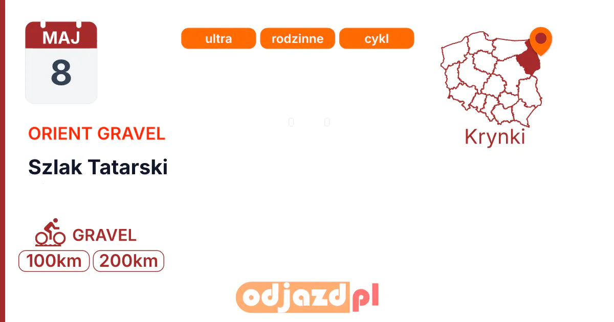 Szlak Tatarski — Rower · GRAVEL, 8 maja 2027, Krynki