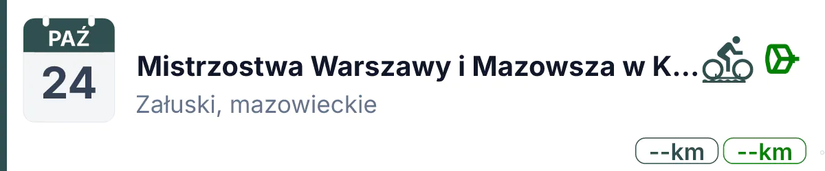Rower · MTB · 24 października 2026 · Mazowieckie
