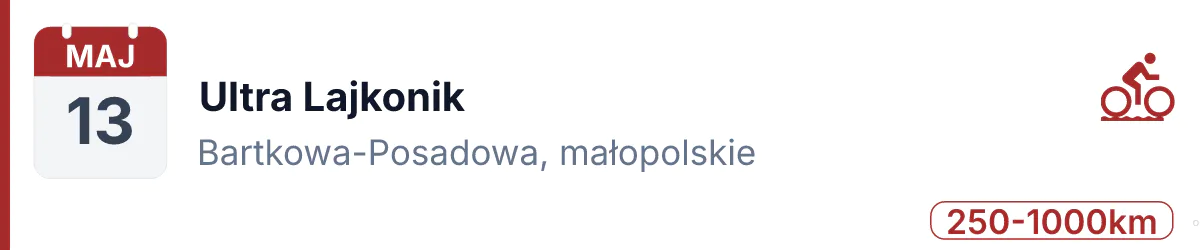 Rower · SZOSA · 13 maja 2027 · Małopolskie