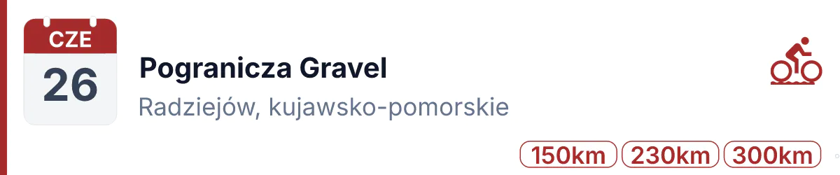 Rower · GRAVEL · 26 czerwca 2027 · Kujawsko-pomorskie