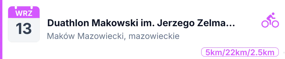Duathlon · DUATHLON · 13 września 2026 · Mazowieckie