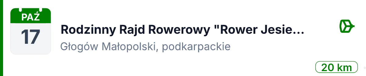 Rower · MTB · 17 października 2026 · Podkarpackie