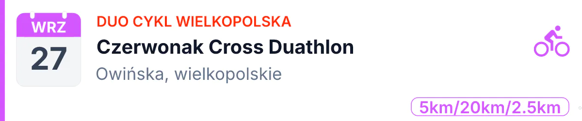 Duathlon · DUATHLON · 27 września 2026 · Wielkopolskie