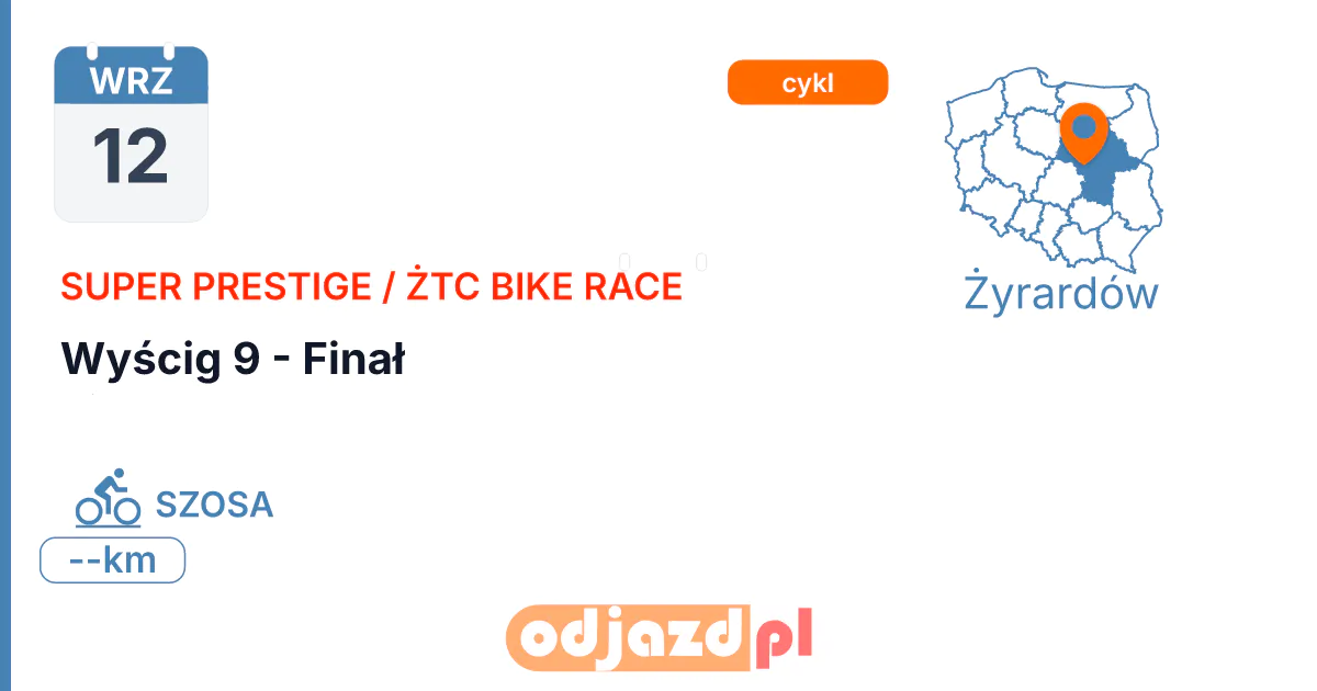 Fit Race / ŻTC Bike Race — Wyścig 9 - Finał — Rower · SZOSA, 12 września 2027, Żyrardów