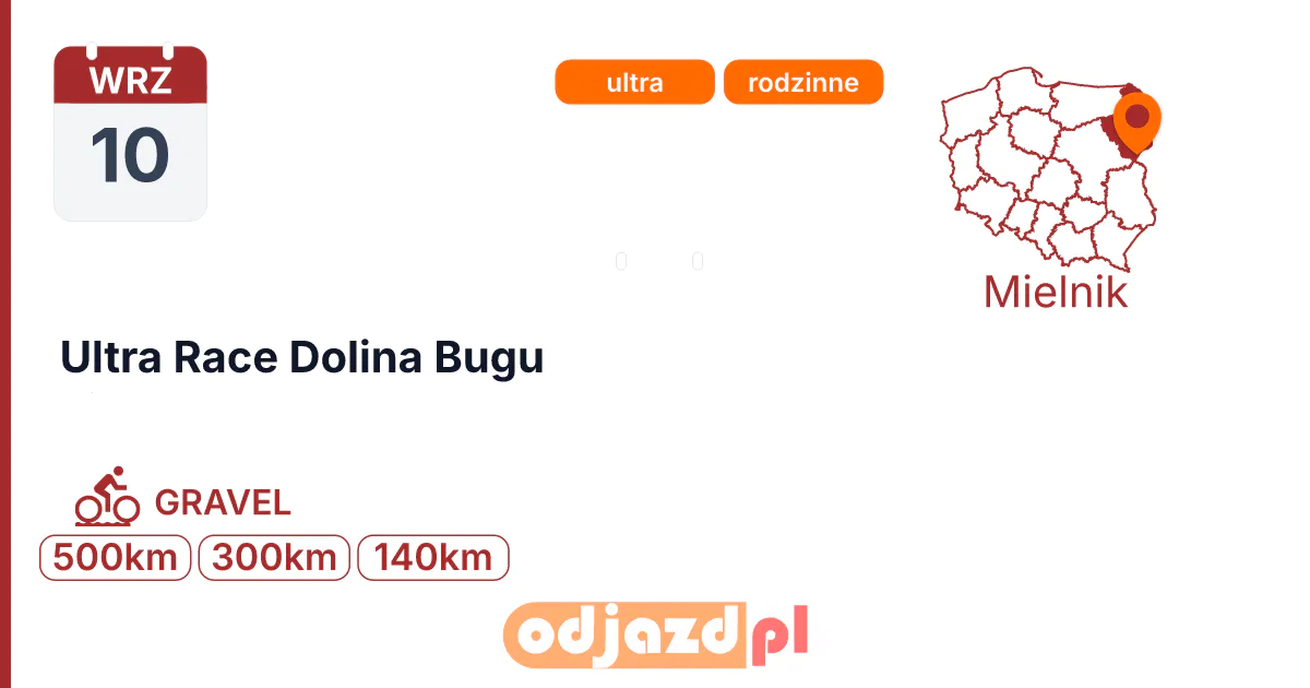 Ultra Race Dolina Bugu — Rower · GRAVEL, 10 września 2027, Mielnik
