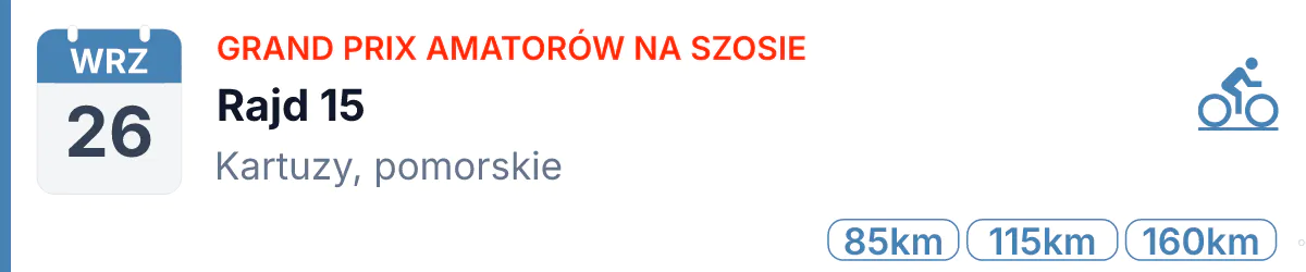 Rower · SZOSA · 26 września 2026 · Pomorskie