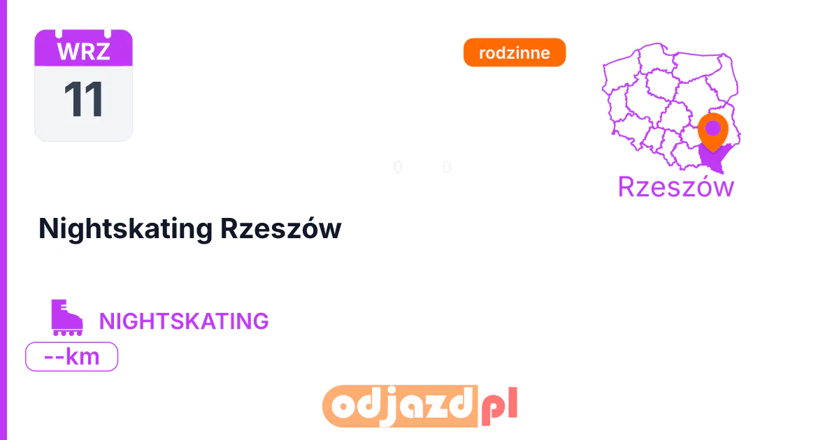 Nightskating Rzeszów — Rolki · NIGHTSKATING, 11 września 2026, Rzeszów