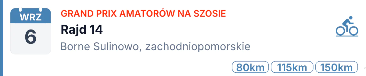 Rower · SZOSA · 6 września 2026 · Zachodniopomorskie