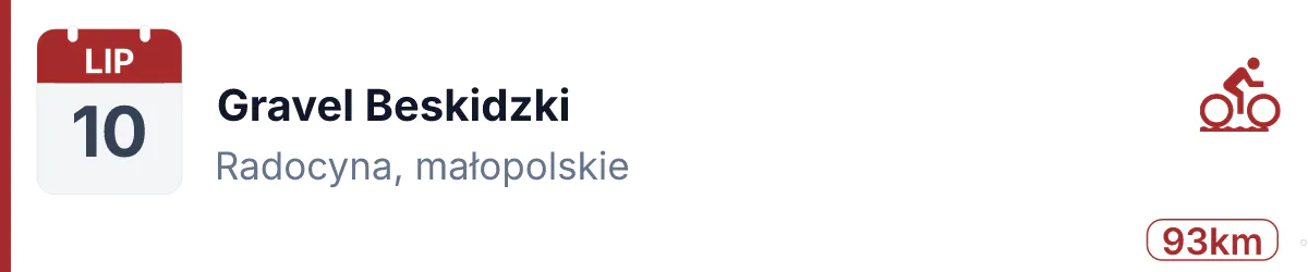 Rower · GRAVEL · 10 lipca 2027 · Małopolskie
