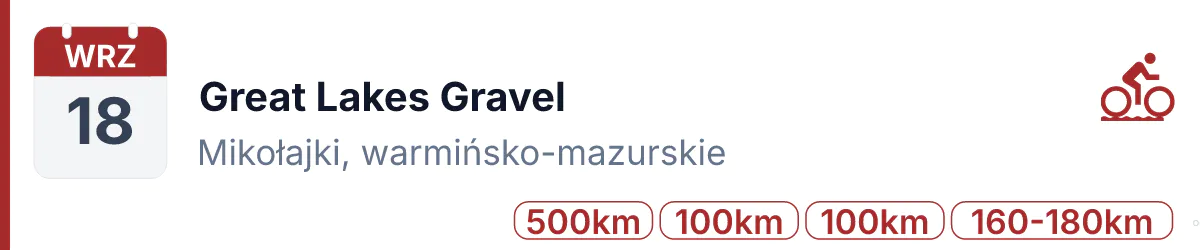 Rower · GRAVEL · 18 września 2026 · Warmińsko-mazurskie