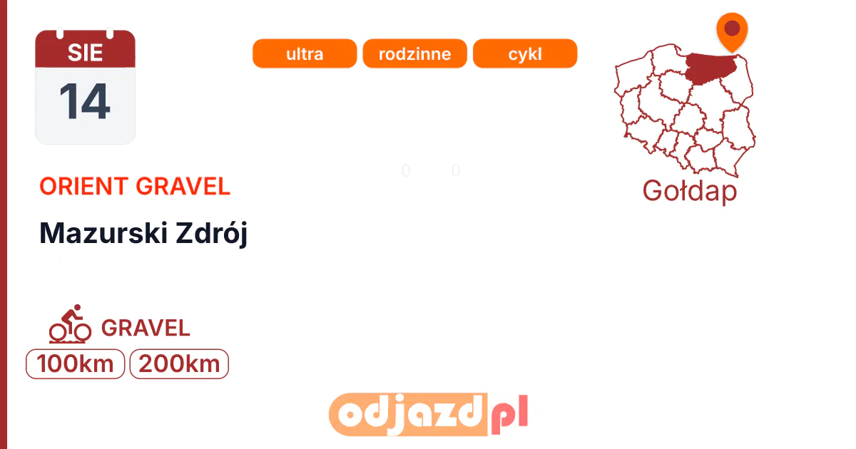 Mazurski Zdrój — Rower · GRAVEL, 14 sierpnia 2027, Gołdap