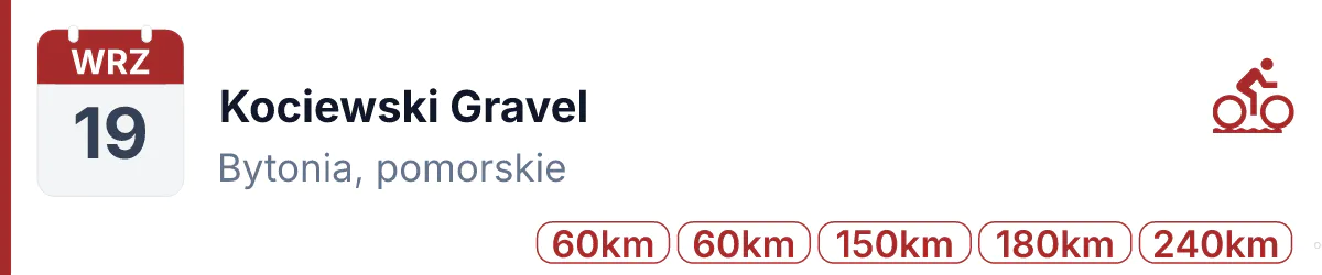 Rower · GRAVEL · 19 września 2026 · Pomorskie