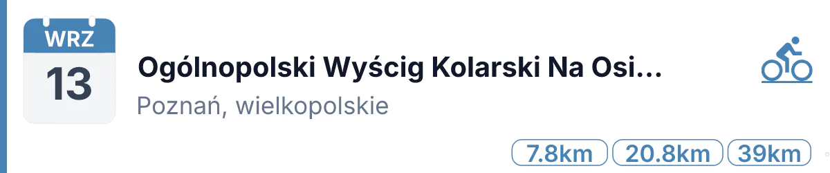 Rower · SZOSA · 13 września 2026 · Wielkopolskie