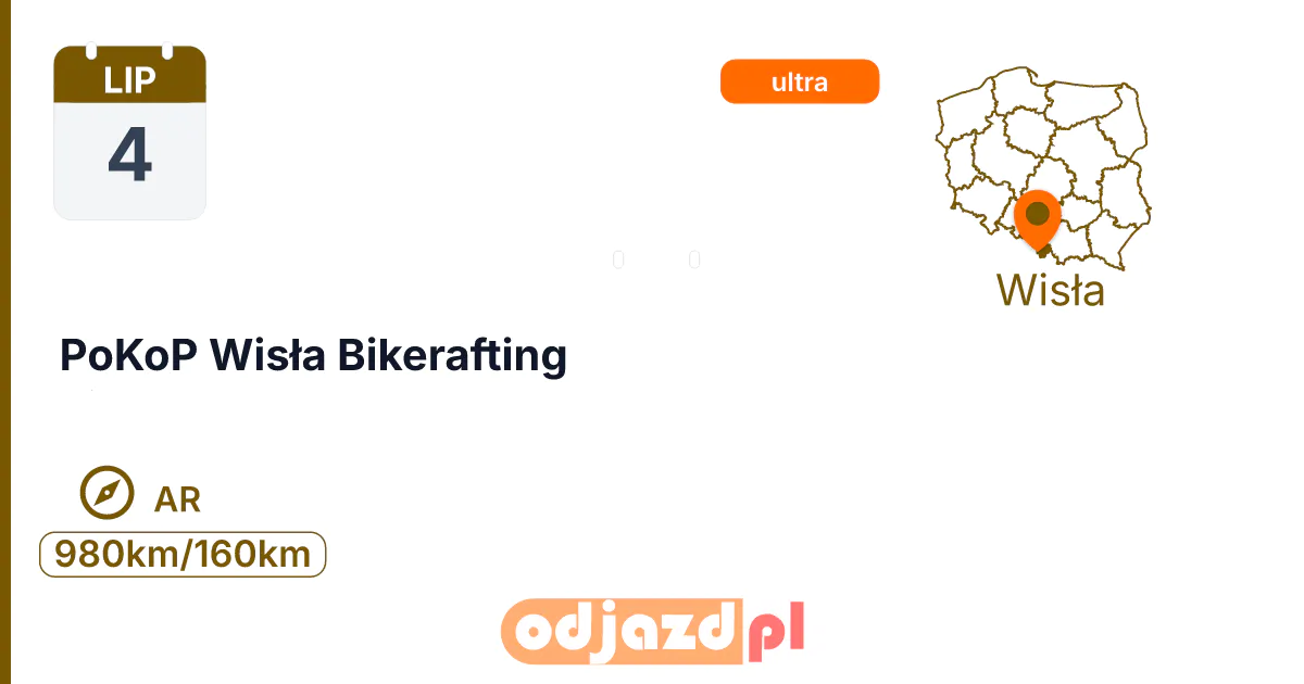 PoKoP Wisła Bikerafting — Na orientację · AR, 4 lipca 2027, Wisła