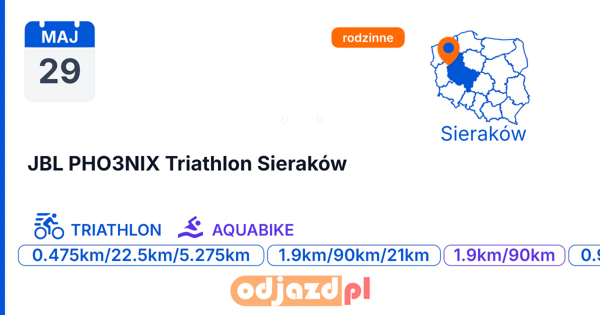 JBL PHO3NIX Triathlon Sieraków — Triathlon · TRIATHLON, 29 maja 2027, Sieraków