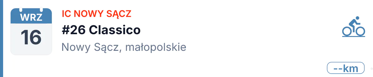 Rower · SZOSA · 16 września 2026 · Małopolskie