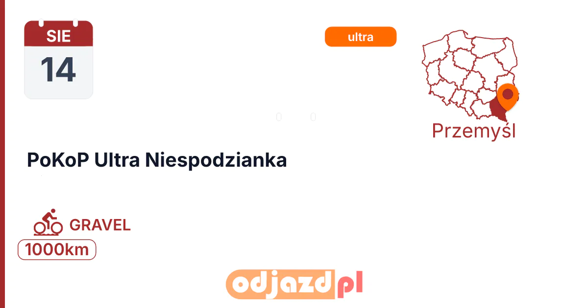 PoKoP Ultra Niespodzianka — Rower · GRAVEL, 14 sierpnia 2027, Przemyśl