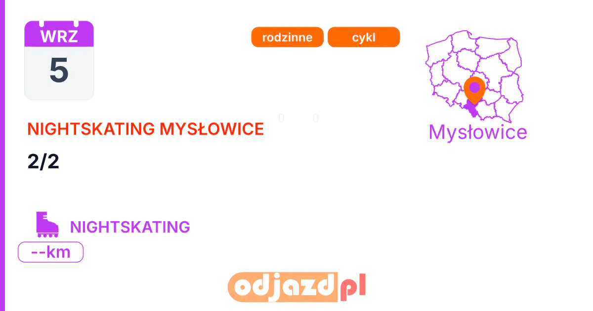 Nightskating Mysłowice — 2/2 — Rolki · NIGHTSKATING, 5 września 2026, Mysłowice